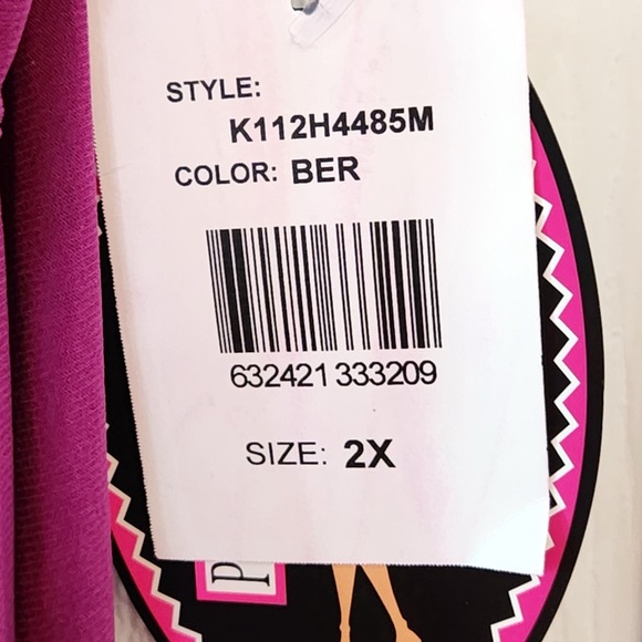 NWT Paperdoll Maxi Dress 2X Fuschia - Picture 5 of 9